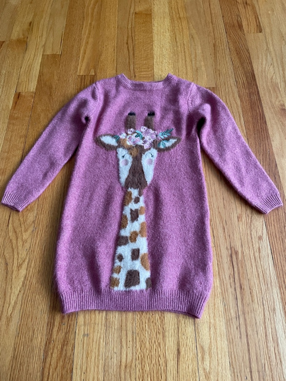 Girls Primark cozy giraffe sweater dress